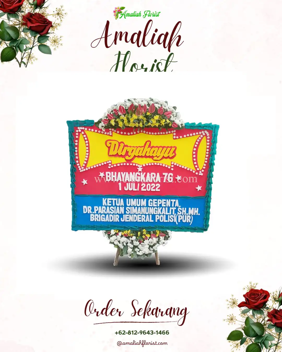 Papan Bunga HUT Ulang Tahun Parittiga